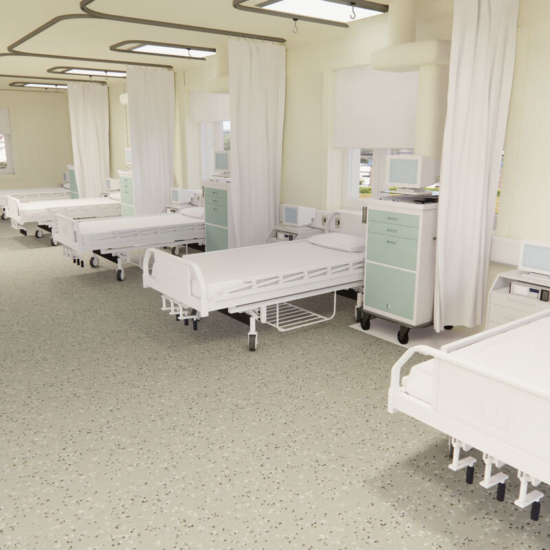Relle Ward Area R11 Anti-Slip Carborundum Flooring (Quiet Wear-Resistant Medical Type)