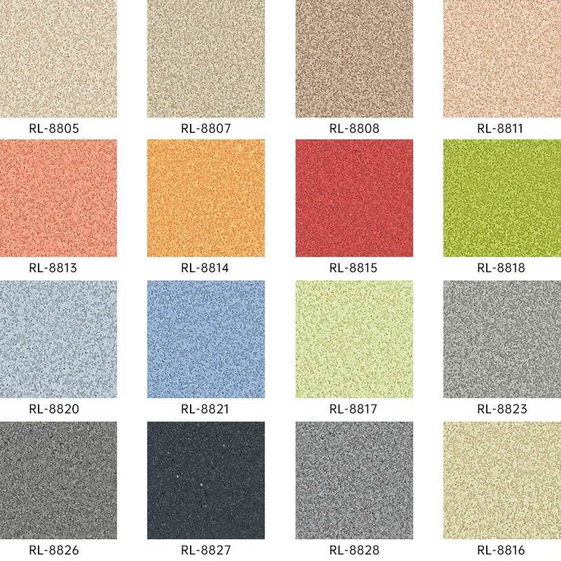 Lantai homogen tahan benturan dengan permukaan anti goresan untuk kamar pasien rumah sakit