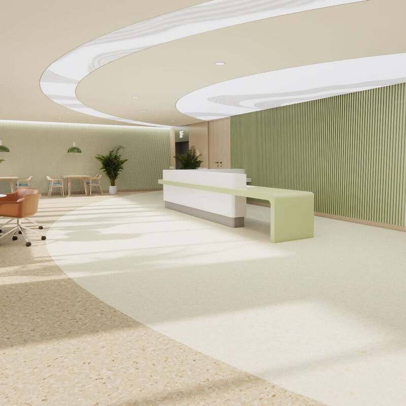 Lantai Vinyl Homogen Mulus Tahan Bahan Kimia yang Direkayasa untuk Kebutuhan Tata Graha Panti Jompo