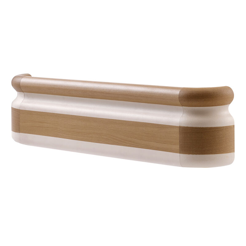 PVC Kayu Grain Handrail, Anti-Impact Wall Protection Rail untuk Koridor Rumah Sakit Fasilitas Perawatan Senior