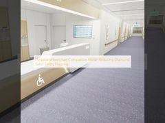 Hospital Wheelchair-Compatible Noise-Reducing Diamond Sand Safety Flooring